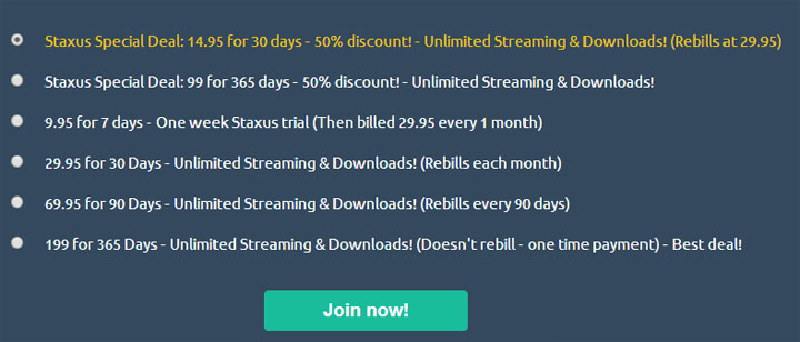 50% discount at Staxus